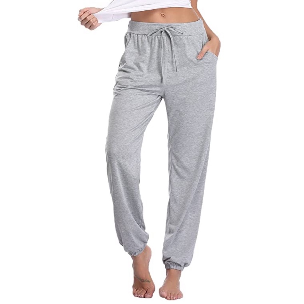 Cotton gray pajama bottoms